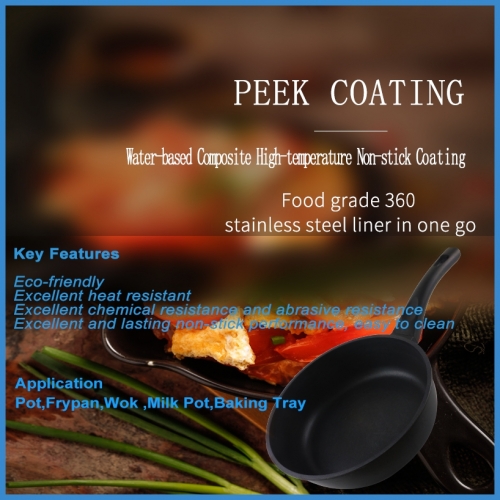 Revestimiento antiadherente PEEK para utensilios de cocina