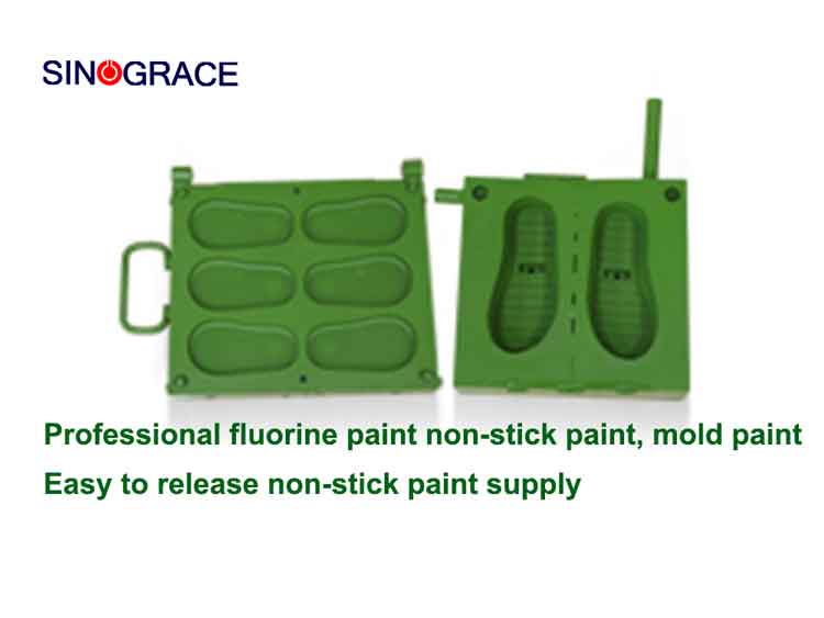 Why is the Teflon paint for the mold green?