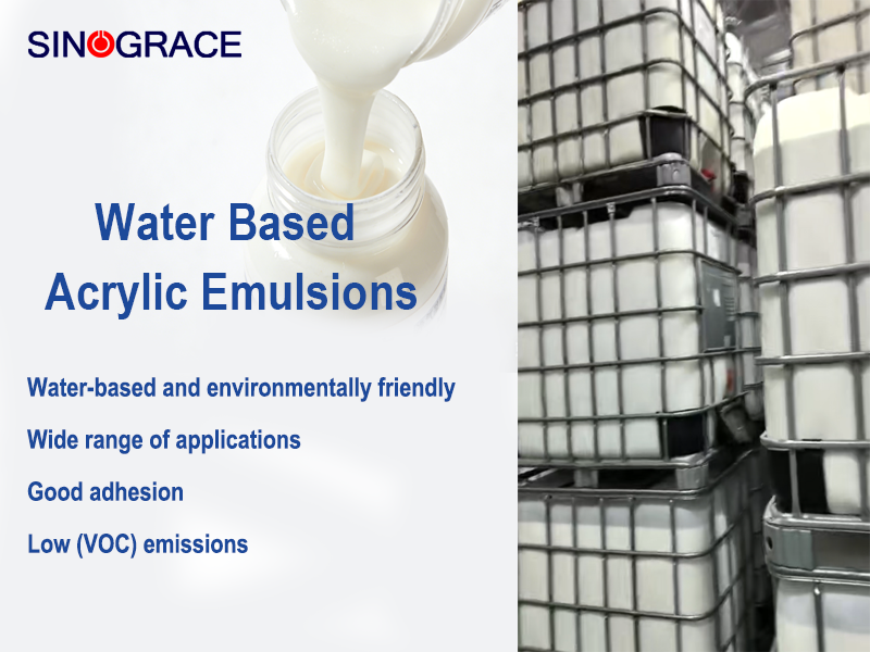 Is it normal for water-based acrylic emulsions to develop an odor after being stored for a period of time?